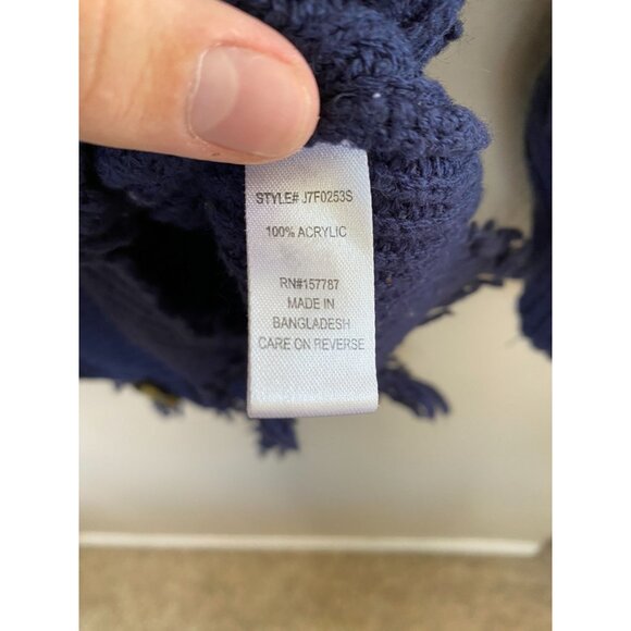 Full Circle Trends Womens Cardigan XL Distressed Striped Button-Up acrylic - Picture 4 of 7